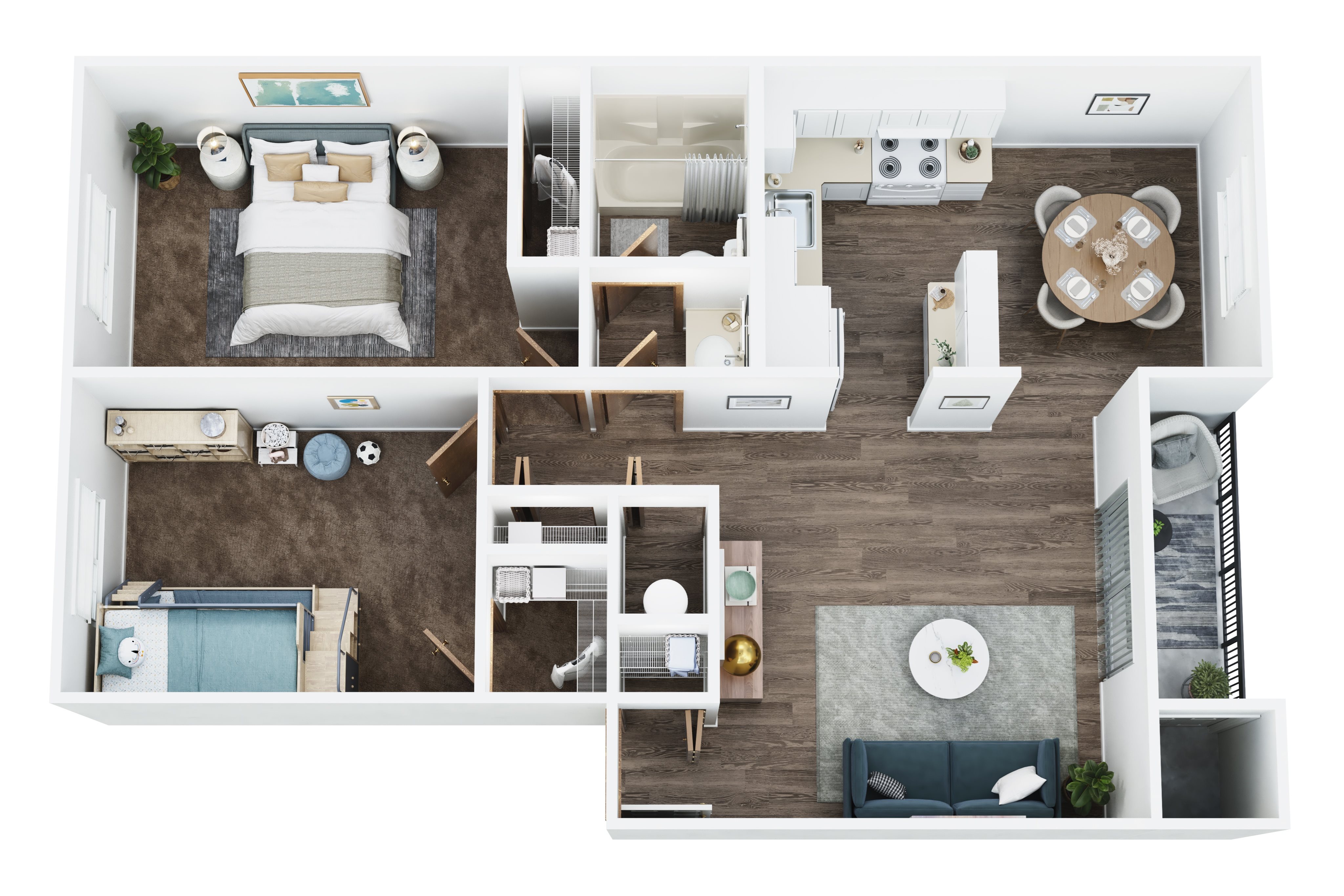 A series of images showing different rooms of a house.